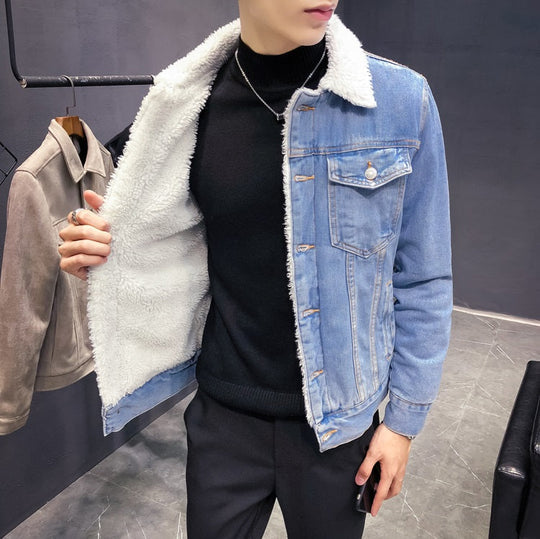 Men's Wool Lined Denim Jacket