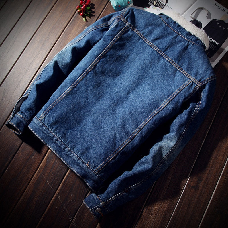 Men's Wool Lined Denim Jacket