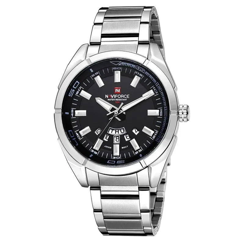 Men's Steel Watch - SteelGlow Elegant